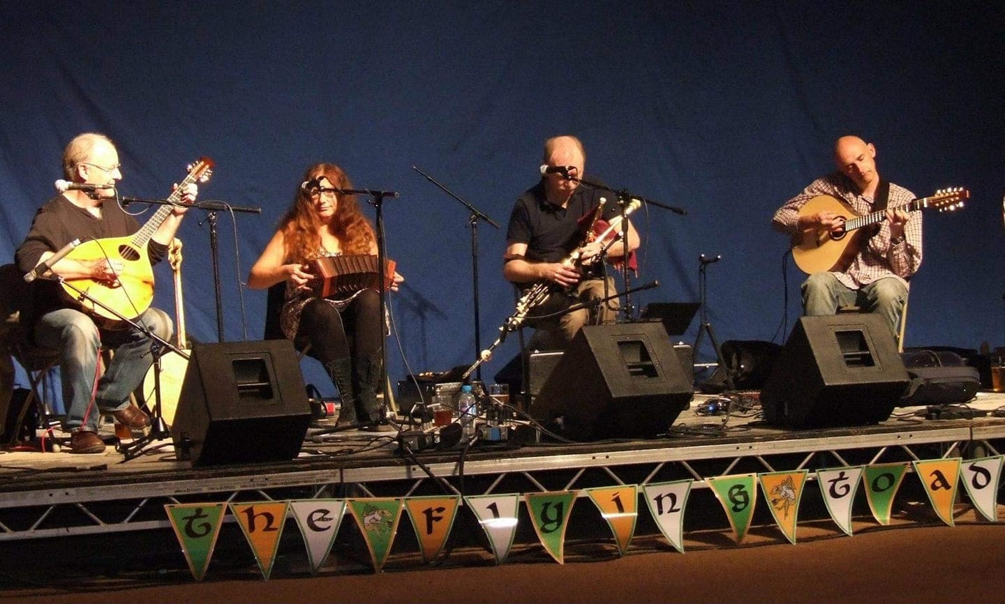 The Flying Toads playing for a beer festival